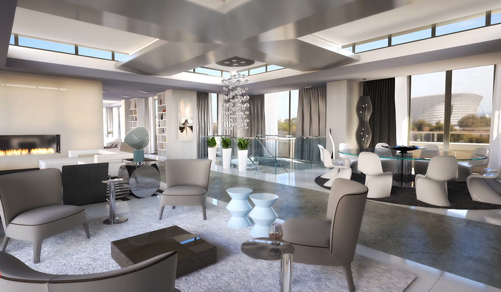 Хромовані та металеві опори в стилі хай-тек