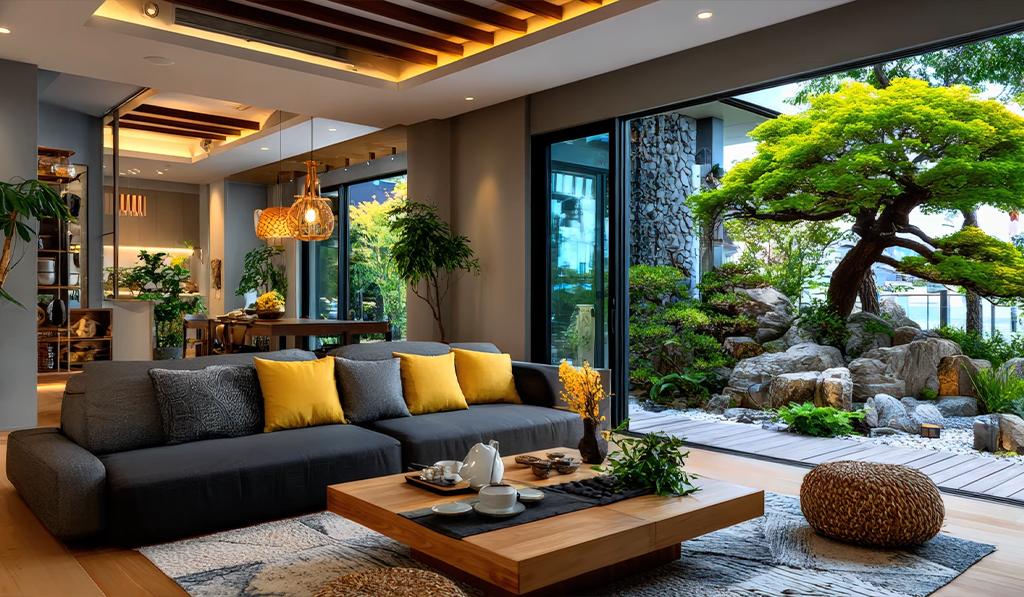 Монохромні тканини у японському стилі