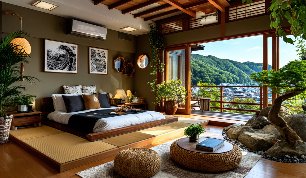 Платформне ліжко у японському стилі