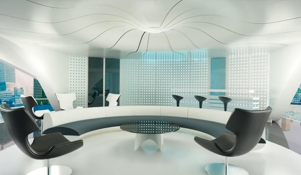 Скляні та акрилові елементи в стилі футуризм 