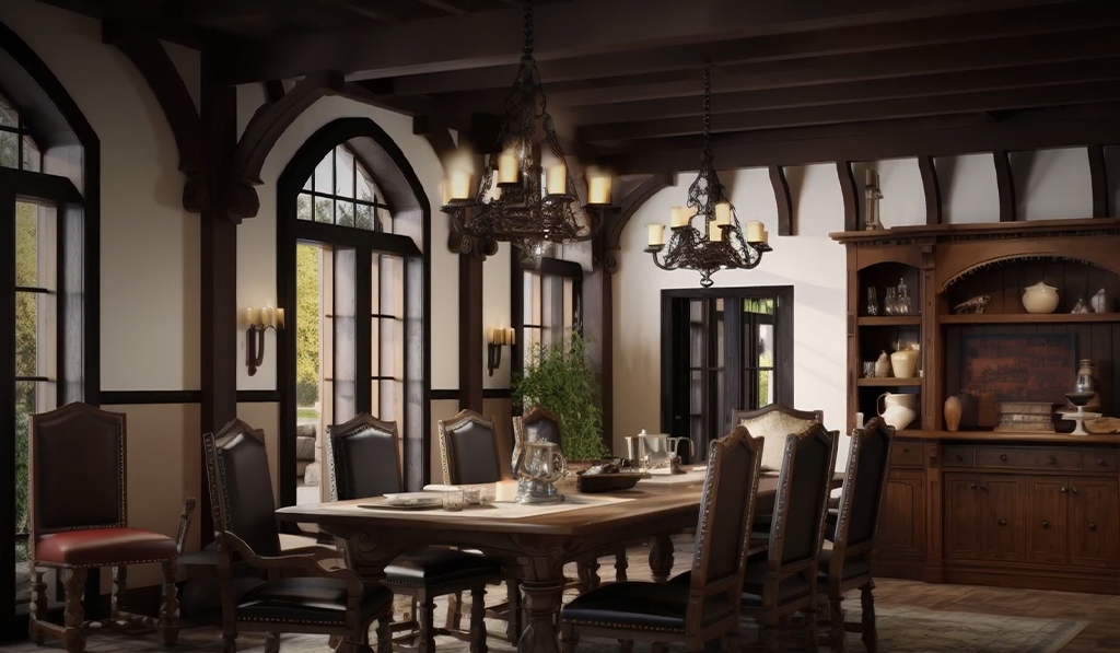 Високі спинки в стилі тюдор 