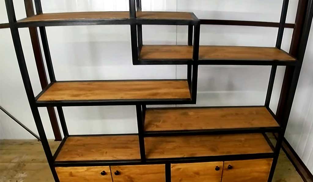 Стелаж на металокаркасі (Open Shelving)