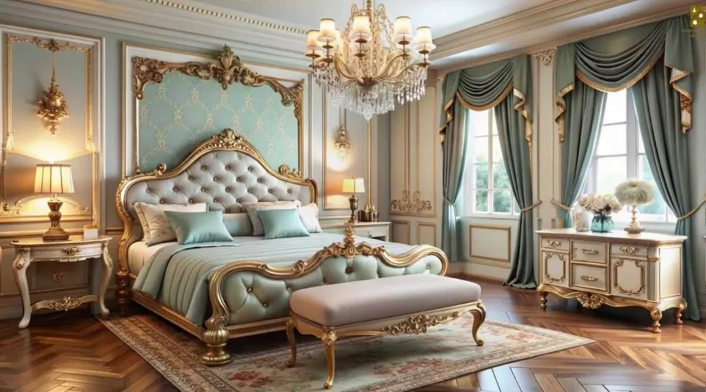 Оббивка з каретною стяжкою в стилі Рококо