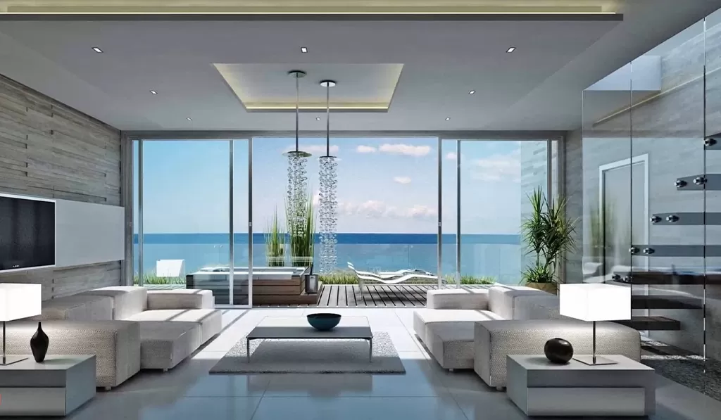 Скляні поверхні в стилі хай-тек 